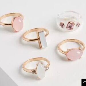 Torrid Elegant Pink and White Ring Set size 10